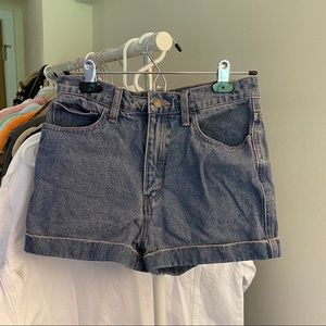 American Apparel High Waist Cuff Shorts